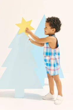 Baby Boy Seed Heritage Shorts-Check Overall