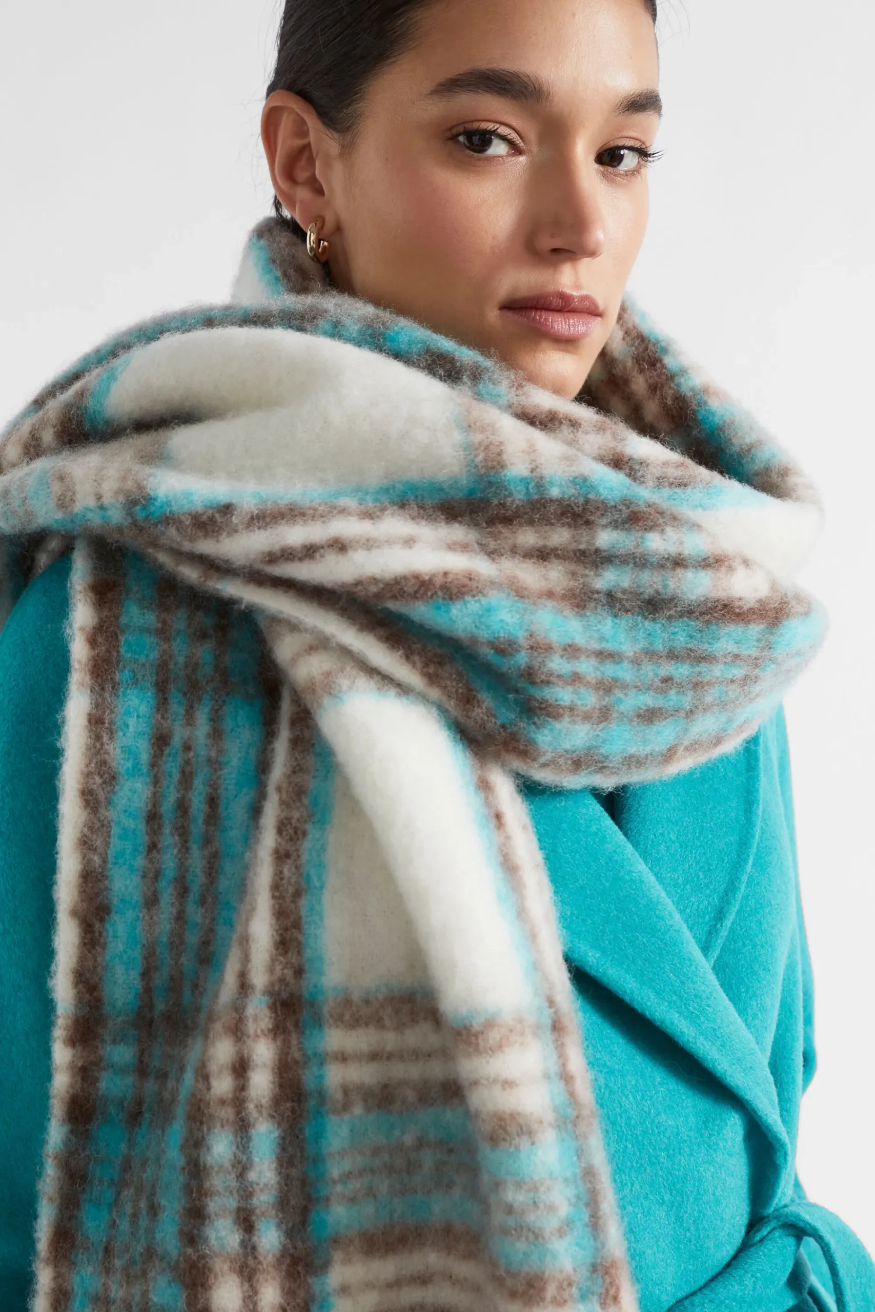 Woman Seed Heritage Scarves & Kaftans-Check Scarf