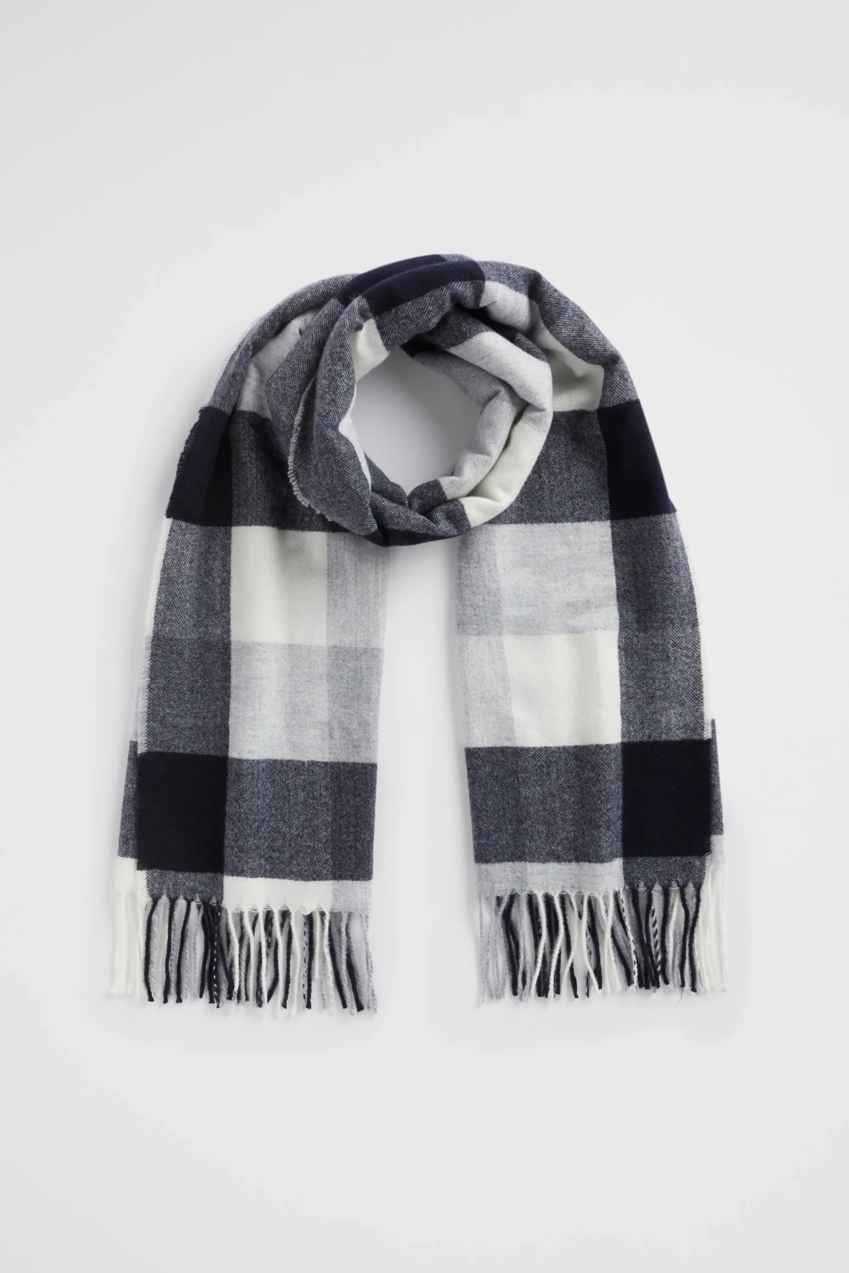 Woman Seed Heritage Scarves & Kaftans-Check Tassel Scarf