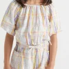 Girl Seed Heritage T-Shirts & Tops-Check Top