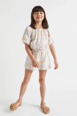 Girl Seed Heritage T-Shirts & Tops-Check Top