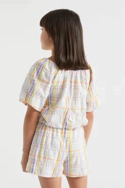 Girl Seed Heritage T-Shirts & Tops-Check Top
