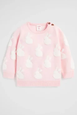 Baby Girl Seed Heritage T-Shirts & Tops-Chenille Bunny Sweat