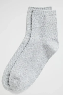 Woman Seed Heritage Socks & Tights-Chevron Knit Quarter Crew Sock