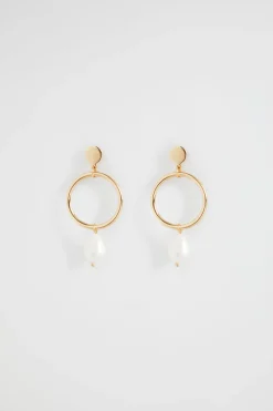 Woman Seed Heritage Jewellery-Circle Pearl Earring