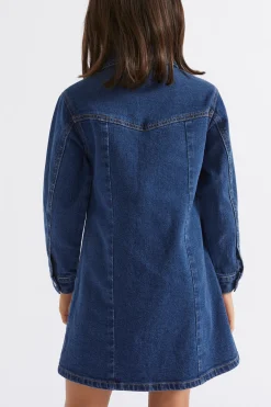 Girl Seed Heritage Denim & Jeans-Collared Denim Dress