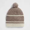 Woman Seed Heritage Hats & Gloves-Contrast Stripe Beanie