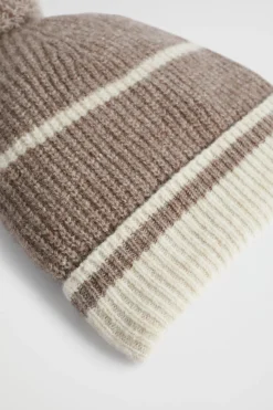 Woman Seed Heritage Hats & Gloves-Contrast Stripe Beanie