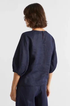 Woman Seed Heritage T-Shirts & Tops-Core Linen Balloon Sleeve Top
