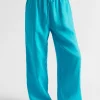 Woman Seed Heritage Pants-Core Linen Wide Leg Tie Pant