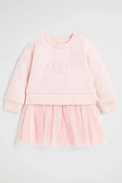 Baby Girl Seed Heritage Dresses-Core Logo Tutu Dress