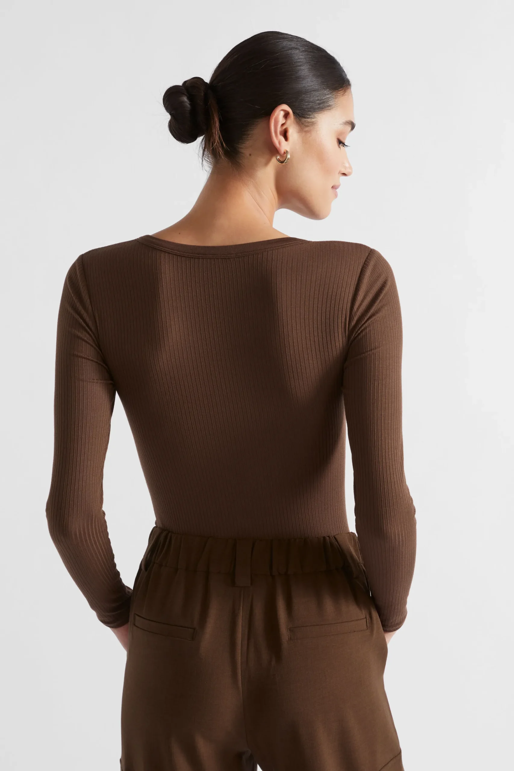 Woman Seed Heritage T-Shirts & Tops-Core Rib Henley Top