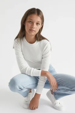 Teen Girl Seed Heritage T-Shirts & Tops-Core Rib Tee