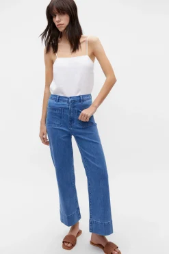 Woman Seed Heritage Pants-Core Wide Leg Pocket Jean