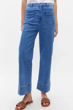 Woman Seed Heritage Pants-Core Wide Leg Pocket Jean