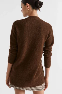 Woman Seed Heritage Knitwear & Sweaters-Cosy Knit Mid Length Cardigan