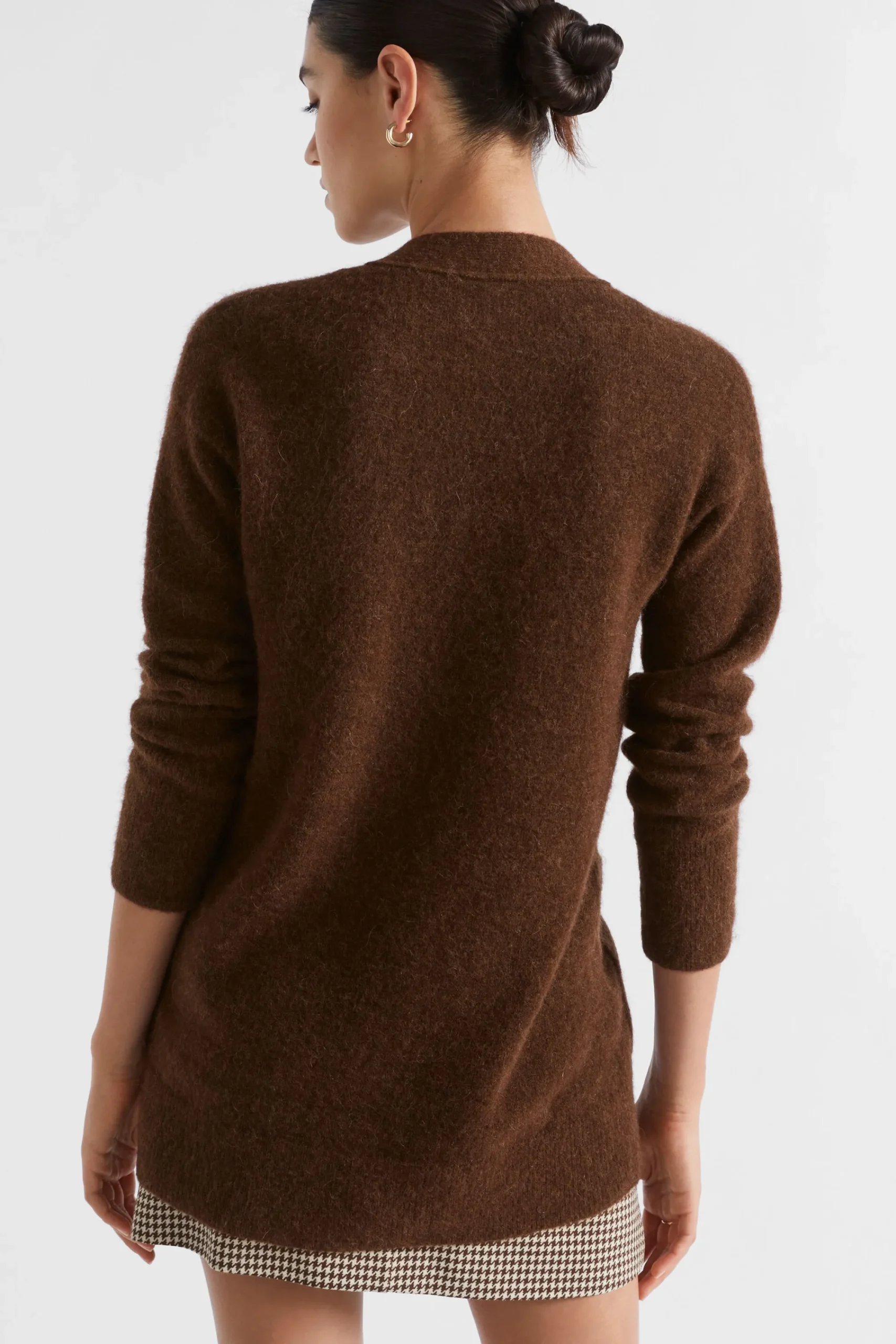 Woman Seed Heritage Knitwear & Sweaters-Cosy Knit Mid Length Cardigan