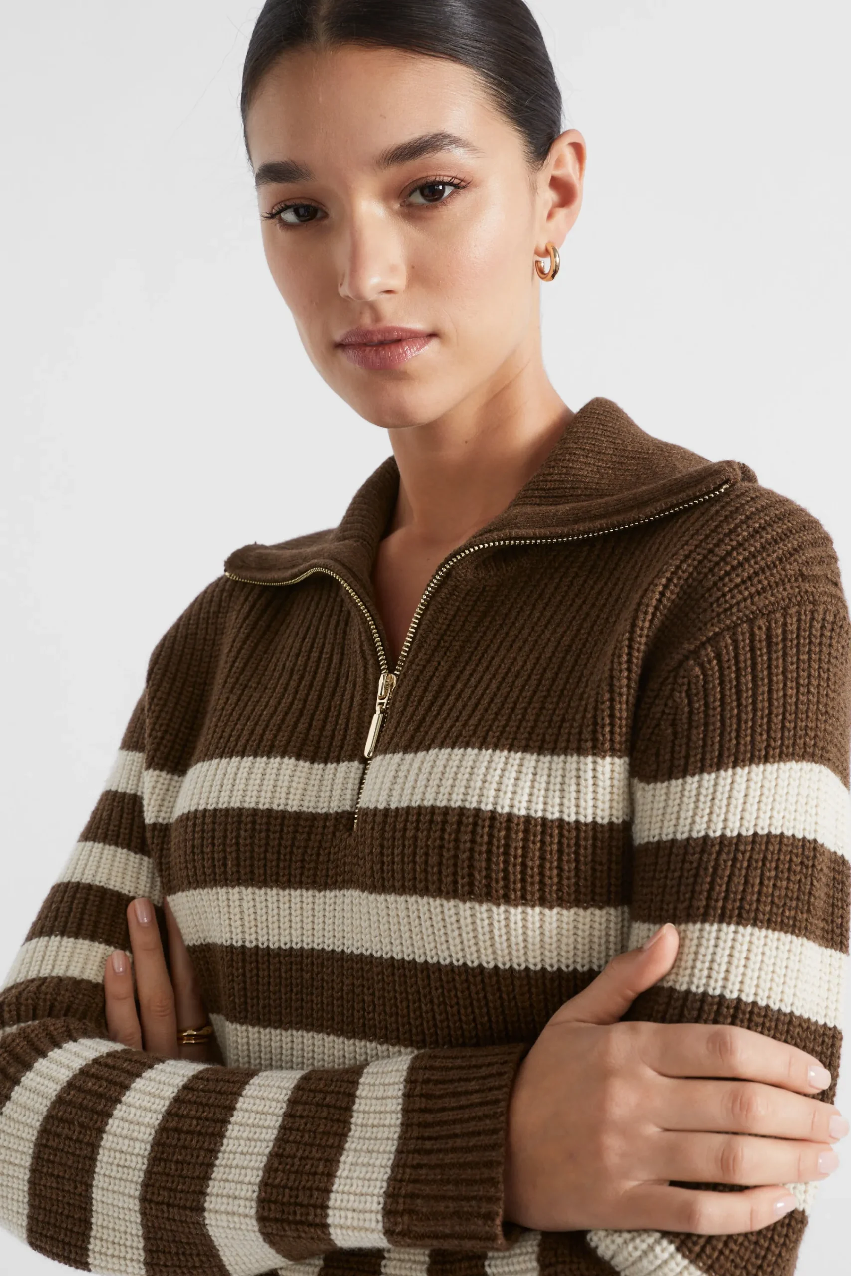 Woman Seed Heritage Knitwear & Sweaters-Cotton Blend Stripe Knit