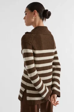 Woman Seed Heritage Knitwear & Sweaters-Cotton Blend Stripe Knit