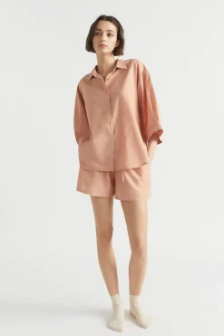 Seed Heritage Sleepwear-Cotton Linen Sleep Shirt