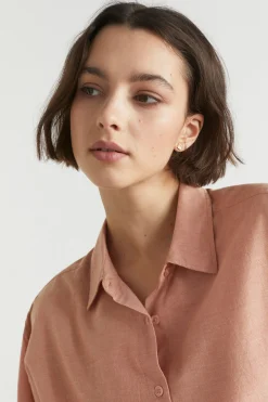 Seed Heritage Sleepwear-Cotton Linen Sleep Shirt