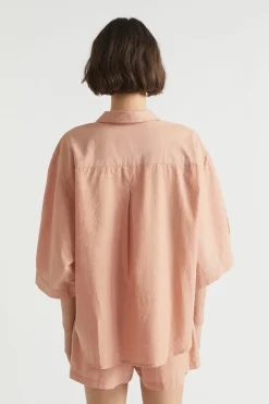 Seed Heritage Sleepwear-Cotton Linen Sleep Shirt