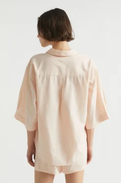 Seed Heritage Sleepwear-Cotton Linen Sleep Shirt