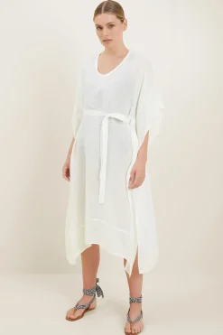 Woman Seed Heritage Scarves & Kaftans-Cotton Longline Kaftan