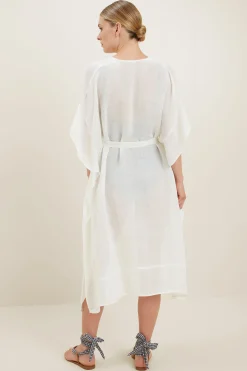 Woman Seed Heritage Scarves & Kaftans-Cotton Longline Kaftan