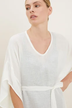 Woman Seed Heritage Scarves & Kaftans-Cotton Longline Kaftan