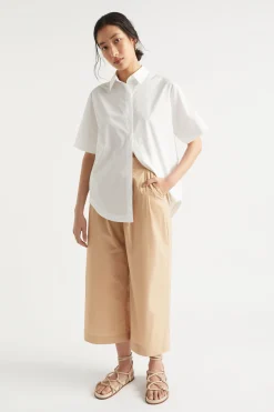 Woman Seed Heritage Pants-Cotton Pleat Front Pant