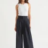 Woman Seed Heritage Pants-Cotton Pleat Front Pant