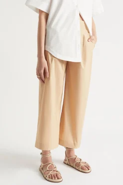 Woman Seed Heritage Pants-Cotton Pleat Front Pant