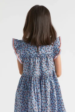 Girl Seed Heritage Dresses-Crochet Trim Ditsy Dress