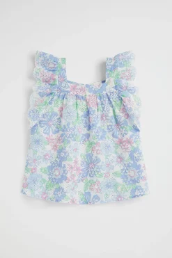 Girl Seed Heritage T-Shirts & Tops-Cutwork Floral Top