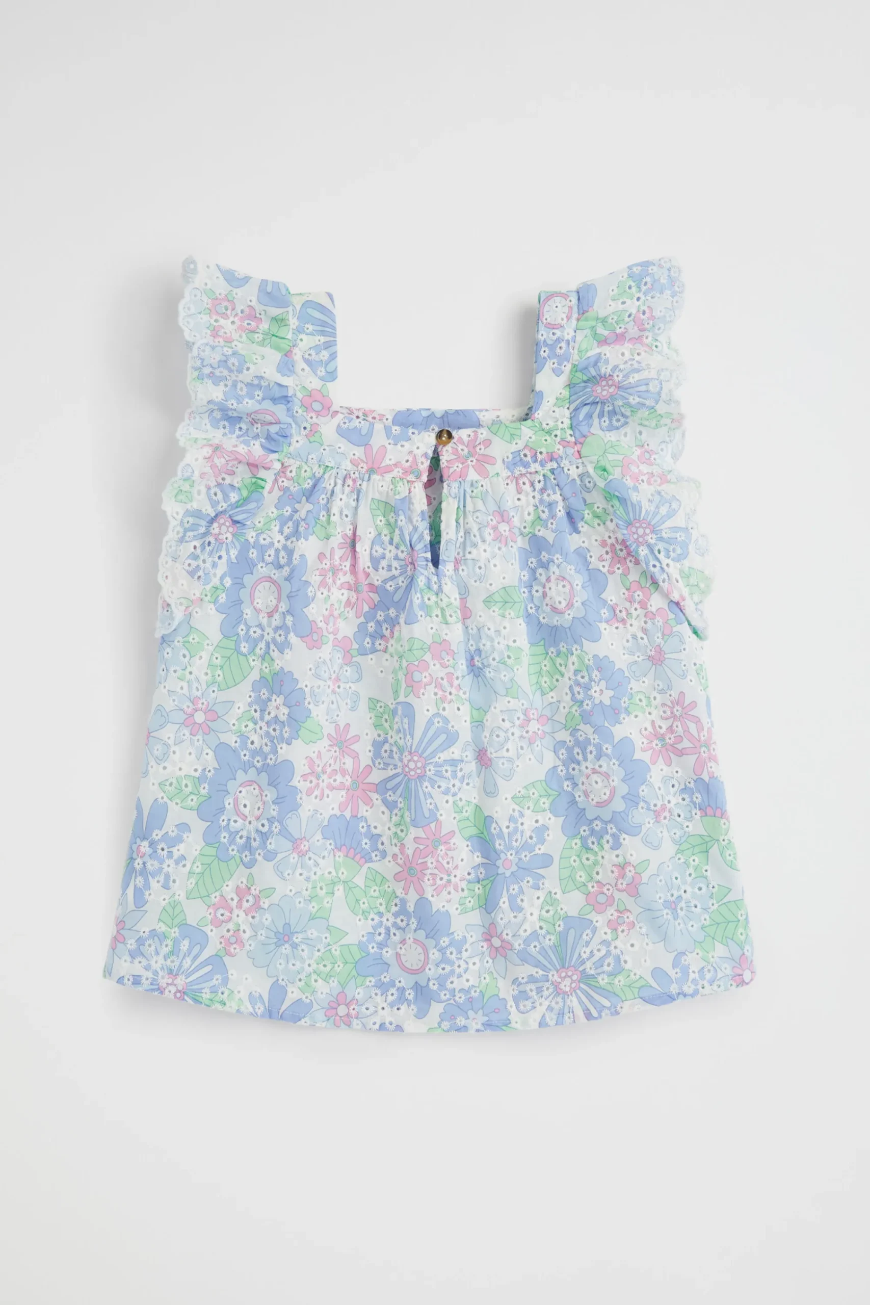 Girl Seed Heritage T-Shirts & Tops-Cutwork Floral Top