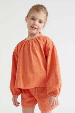 Girl Seed Heritage T-Shirts & Tops-Cutwork Top