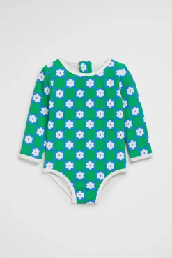 Baby Girl Seed Heritage Swimwear-Daisy Check Rashsuit
