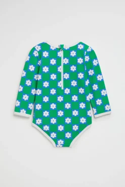 Baby Girl Seed Heritage Swimwear-Daisy Check Rashsuit