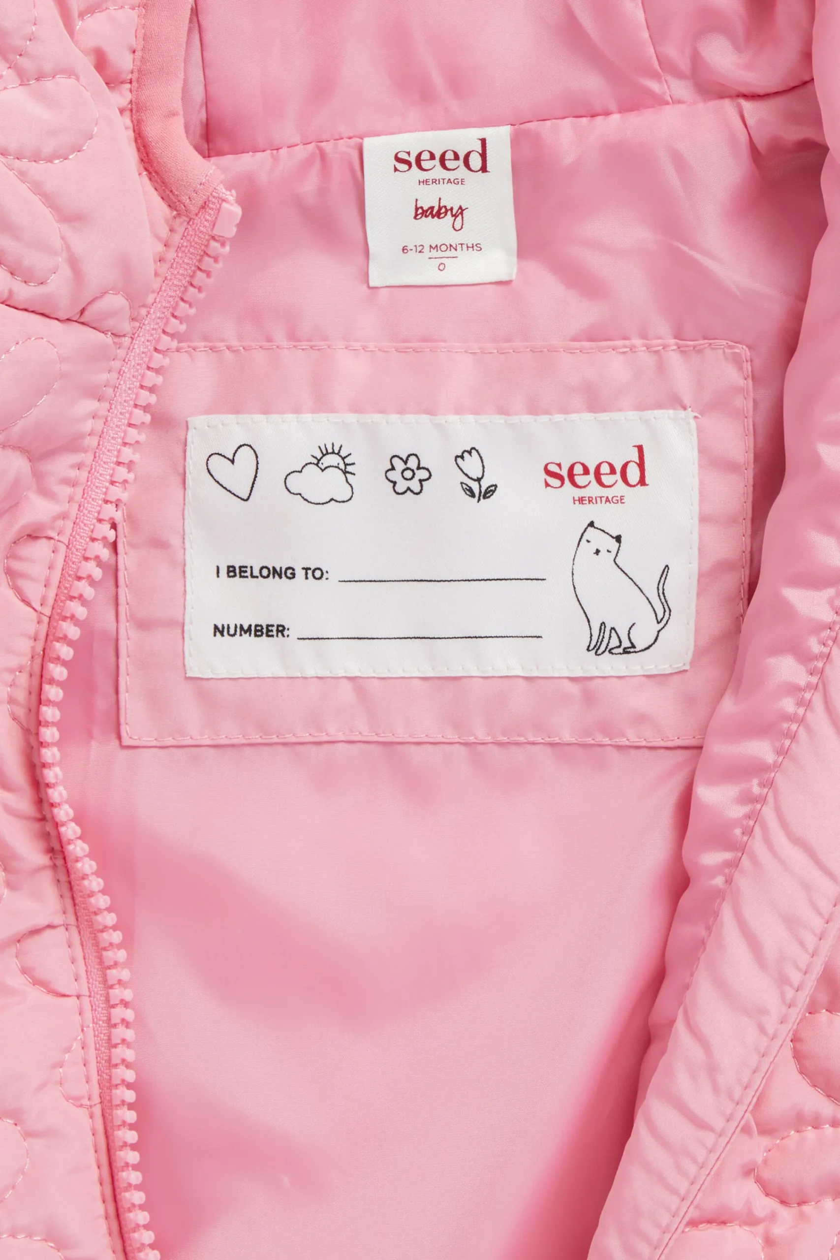 Baby Girl Seed Heritage Jackets & Vests-Daisy Puffer Jacket