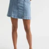 Woman Seed Heritage Skirts-Denim A Line Seamed Skirt