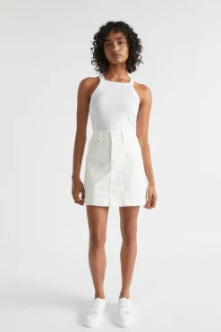 Woman Seed Heritage Skirts-Denim A Line Seamed Skirt