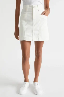 Woman Seed Heritage Skirts-Denim A Line Seamed Skirt