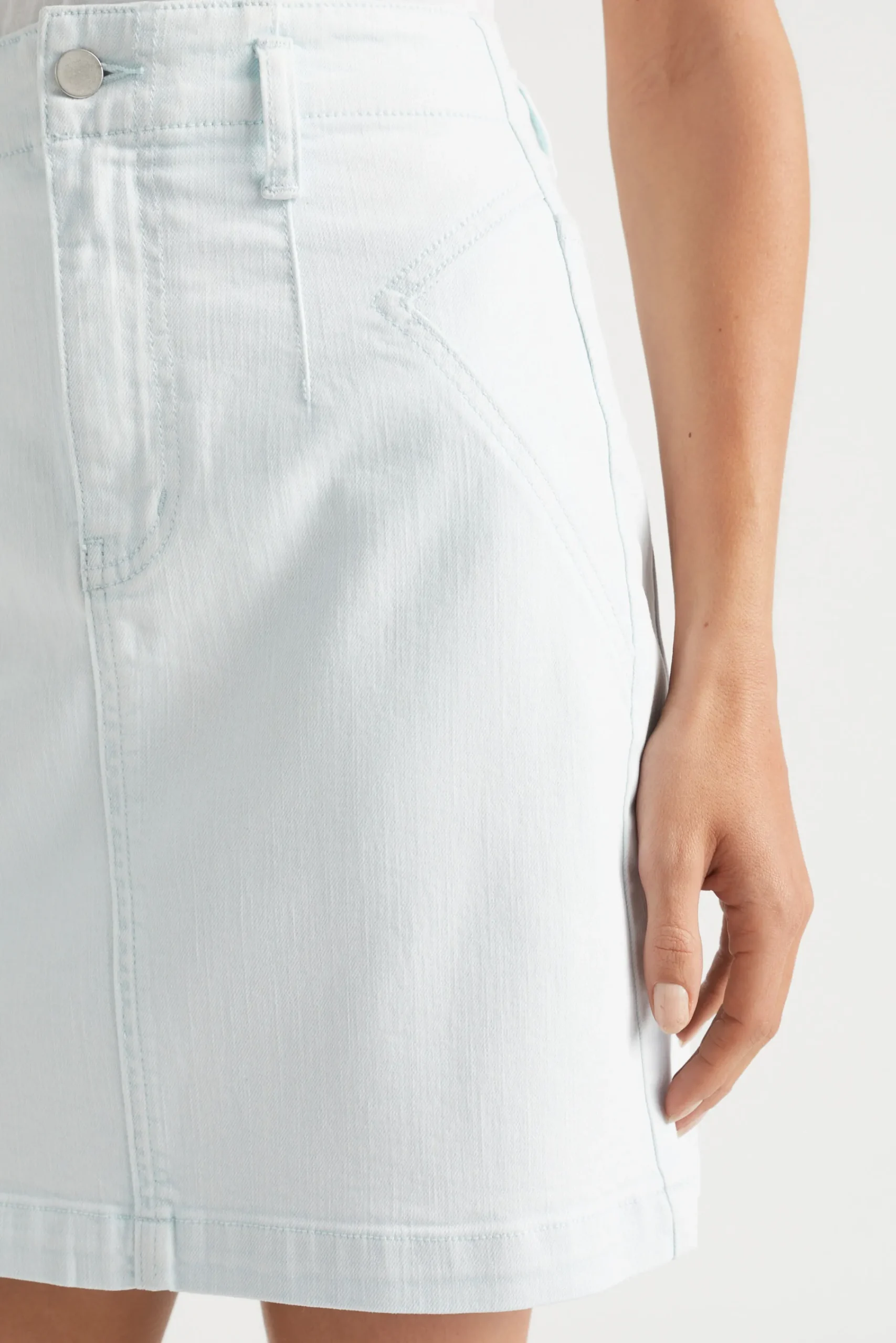 Woman Seed Heritage Skirts-Denim Fitted Skirt