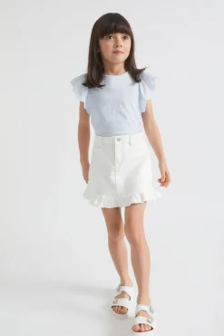 Girl Seed Heritage Skirts-Denim Frill Skirt
