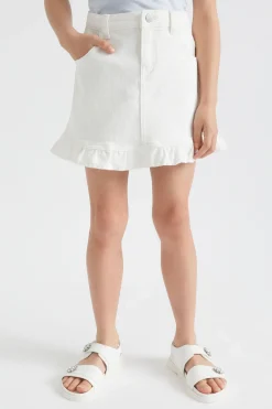 Girl Seed Heritage Skirts-Denim Frill Skirt
