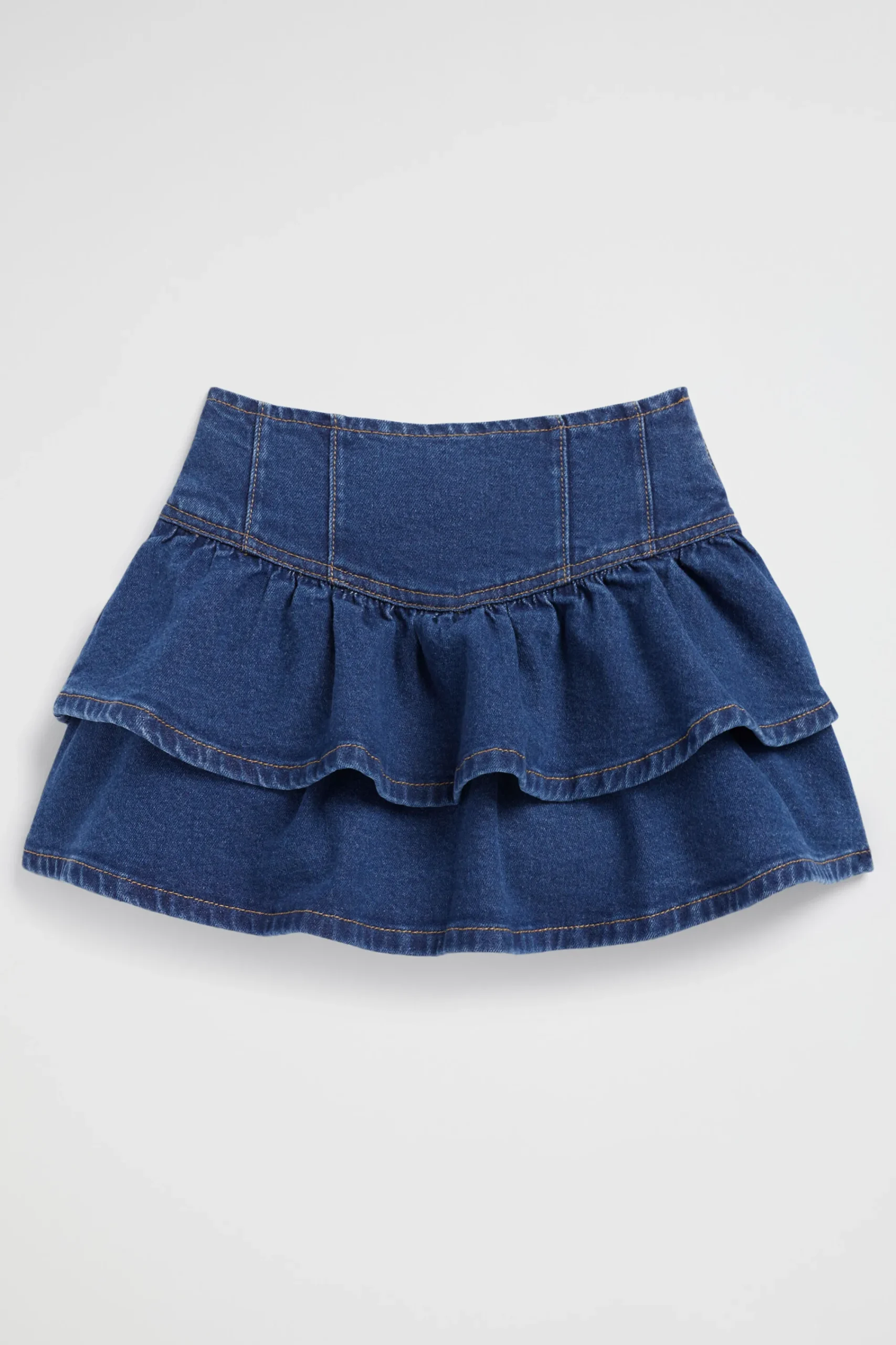 Girl Seed Heritage Skirts-Denim Frill Skirt
