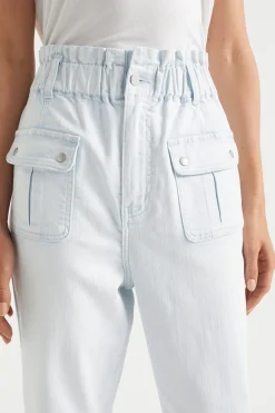 Woman Seed Heritage Pants-Denim Paperbag Pocket Jean