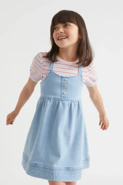 Girl Seed Heritage Denim & Jeans-Denim Pinafore