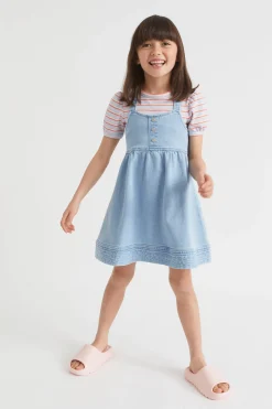 Girl Seed Heritage Denim & Jeans-Denim Pinafore